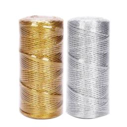 Ouro e Prata Macramé Corda para Costura e Artesanato, Fio de Rosca para DIY, 1.5mm, 100m - Image 6