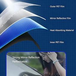 Pára-sol retrátil para carro, Pára-brisa automático, Proteção térmica, Practical Sun Shade, Front Window Shield - Image 5
