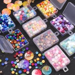 Aurora Mixed Color Wax Partículas, Material de cera perolado, DIY, Conta Mão, Selagem Envelope, Convite, Selagem Artesanato, 100pcs - Image 1
