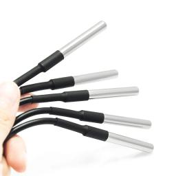 1-10 pces ds18b20 aço inoxidável à prova ds18b20 água 1m 3m 5m rosca sonda de temperatura sensor de temperatura 18b20 cabo para arduino - Image 2