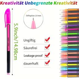 Conjunto de canetas gel coloridas para adultos, Fine Point Art Marker, 60 cores únicas, livros para colorir, rabiscar, Scrapbooking, desenho - Image 2