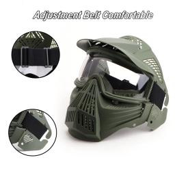 Máscara de Paintball Rosto Inteiro com Óculos, Máscara Tática, Proteção para os Olhos, Jogos de Sobrevivência CS, Airsoft, Lente - Image 3