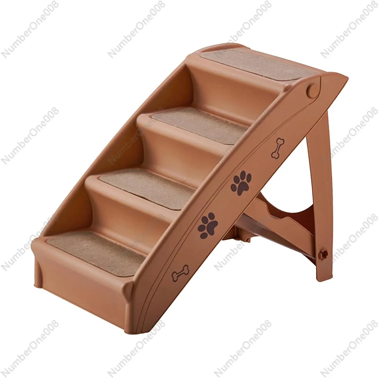 Pet dobrável escadaria degraus com escada, plataforma antiderrapante para cachorro, gato de escalada, rampa para cama alta, sofá de carro, sofá, gatinho, gatinho - Image 1