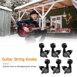 Guitarra elétrica vintage Tuning Pegs, acessórios de instrumentos musicais, afinador, completo fechado, 6pcs - Image 3