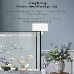 Alimentador automático de peixes com temporizador, Digital Aquarium Food Feeding Tools, Dispenser portátil, Novo - Image 5