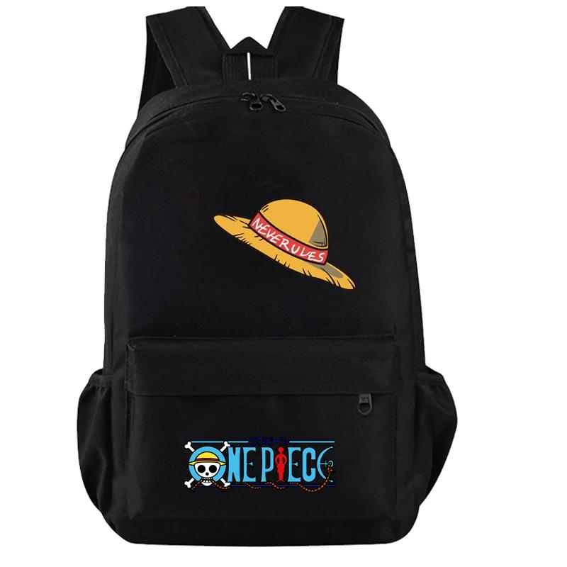One Piece Grande Capacidade Anime Mochila Monkey D, One Piece, 3pcs por conjunto Luffy Schoolbag para estudantes, mochilas para adolescentes, de volta às aulas, menino e menina - Image 1