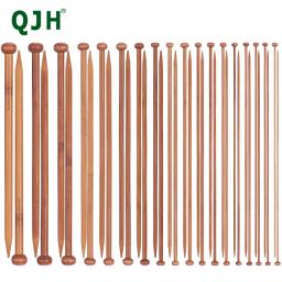 Conjunto de agulhas de tricô de bambu QJH 36 peças, agulhas de tricô de ponta única, suprimentos de crochê para iniciantes feitos à mão (2-10 mm) - Image 1