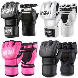 Luvas de Boxe de Meio Dedo MMA Profissional para Homens e Mulheres, Torneio de Artes Marciais Mistas, Luvas de Luta Grátis Sanda - Image 1