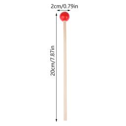 Conjunto de 2 baquetas de madeira para crianças, acessório de percussão para baquetas, 200mm, ferramentas de prática de tambor para iniciantes - Image 6
