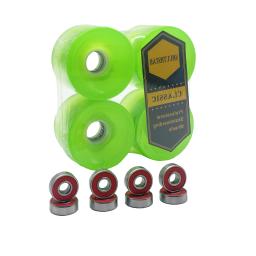 4 rodas de skate iluminadas com ABEC 11 rolamentos Longboard Wheels LED Flash à noite 70mm 65mm 78A cor laranja azul - Image 6