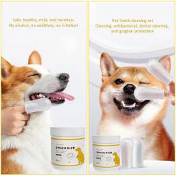 Toalhetes macios para animais de estimação, escova de dentes do cão, suprimentos de limpeza, cuidados seguros e eficazes, acessórios para animais, 50PCs - Image 3