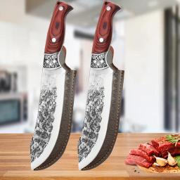 Aço inoxidável forjado Faca de desossagem Cutelo de carne Facas de chef profissional Corte de peixe de carne de porco Acessórios faca de cozinha - Image 1