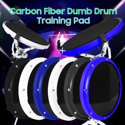 Silent Drum Practice Training Pad, Carbon Fiber Dumb Drum, acessório de percussão para profissionais e iniciantes, 10" - Image 6