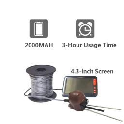 Localizador portátil da profundidade dos peixes com pacote integrado, câmera subaquática HD, câmera de pesca 70 °, 1080p, 4.3 Polegada, LCD - Image 2