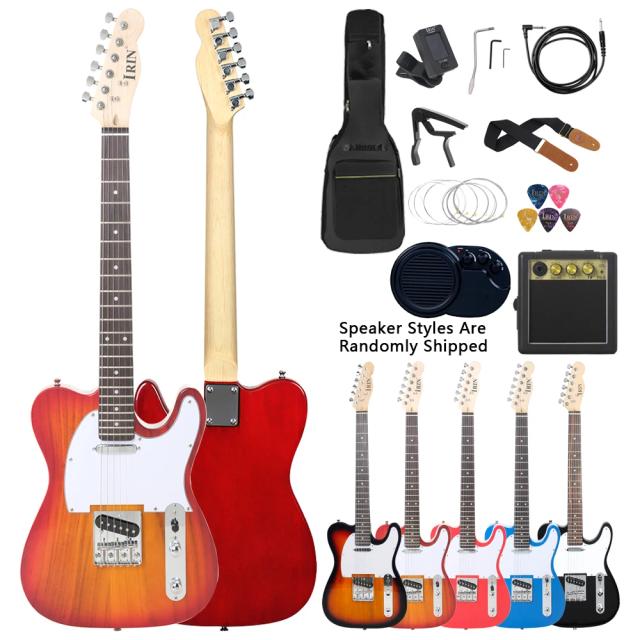 Guitarra Elétrica IRIN com Acessórios: Saco, 6 Cordas, 24 Trastes, Sintonizador e Capo Incluídos