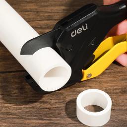 DELI 42mm Cortador de tubos Tesoura de catraca Corpo de liga de alumínio para ferramentas manuais de corte de mangueira PVC/PU/PP/PE - Image 3