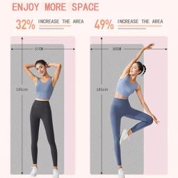 Tapete de Yoga Antiderrapante Grosso para Exercício, Alta Densidade, Fitness Desportivo, Casa, Pilates, Ginástica, 185x60cm - Image 2