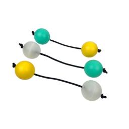 Shaker africano Asalato Rhythm Ball Maracas, instrumento de percussão de mão única, 2 cordas e 4 bolas para iniciantes, 1 par - Image 3