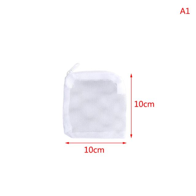 Saco de Filtro de Aquário com Zíper para Tanque de Peixes - Acessório de Armazenamento de Carbono Ativo e Bio Bola para Lagoas