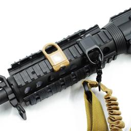 Ao ar livre tático quadrado cordão sling montagem giratória qd arma rifle ak caça airsoft m416 acessórios ar15 metal fivela espingarda - Image 2