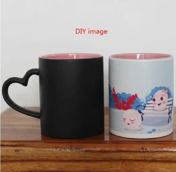 Caneca mágica cerâmica personalizada, DIY, imagem impressa, foto, texto do logotipo, água quente, mudança de cor, sublimação, transferência quente, 350ml, 12oz - Image 1