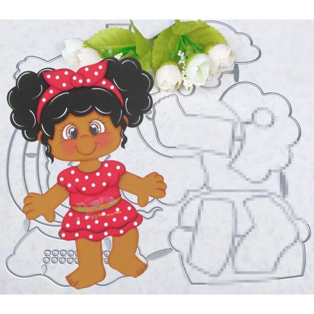 Stencil de Metal para Scrapbooking: Moldes de Meninos e Meninas com Cabelos Pretos para Cartões e Álbuns DIY