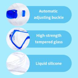 Óculos de natação profissionais para crianças Máscara de mergulho com snorkel Máscara de mergulho infantil Máscara de natação antiembaçante - Image 5