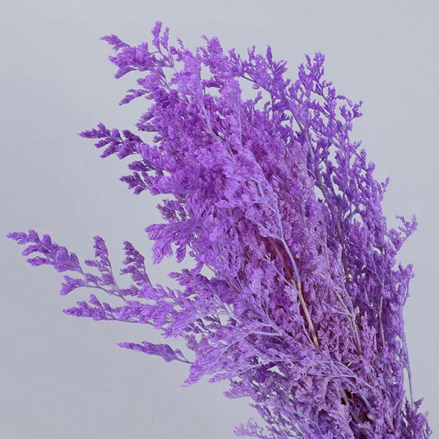 Buquê de flores secas de limonium e valentium: presente perfeito de amor para decoração de casamento com grama natural