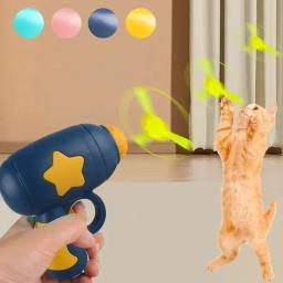 Lançamento interativo Pet Training Toy para Gatinho, Brinquedo engraçado do gato, Mini Disco Voador, Tiro Arma, Jogos de Perseguição, Brinquedos Gato, Pet Shop - Image 1