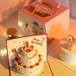 Cartões De Aniversário Musical, Cartão De Presente 3D Pop Up, Cartões De Presente De Música LED com Envelope, Decorações De Casamento Para Tabelas - Image 1