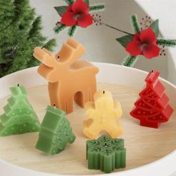 Molde De Vela De Silicone De Floco De Neve, Árvore De Natal, Aromaterapia, Molde De Vela Artesanal, Gesso De Sabão, Ferramentas De Cozimento De Resina - Image 2
