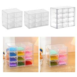 Caixa De Armazenamento De Frisada Compartimento Transparente, Grande Capacidade Gaveta Acrílica, Caixa De Exposição Artesanal DIY Arroz Bead Jóias, Ins Estilo - Image 1