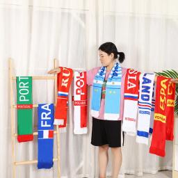 Bandeira Nacional Padrão Lenço para Eventos Esportivos, Equipa de Futebol, Clube de Futebol, Fãs do Jogo, Torcendo Banner, Lenços Pescoço, 140x16cm - Image 3