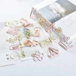 Clipe de papel metal para scrapbook, conjunto de 10 peças, com vários desenhos animados, coração, estilo animal, livro, planejador, página, marcador, fichário - Image 3