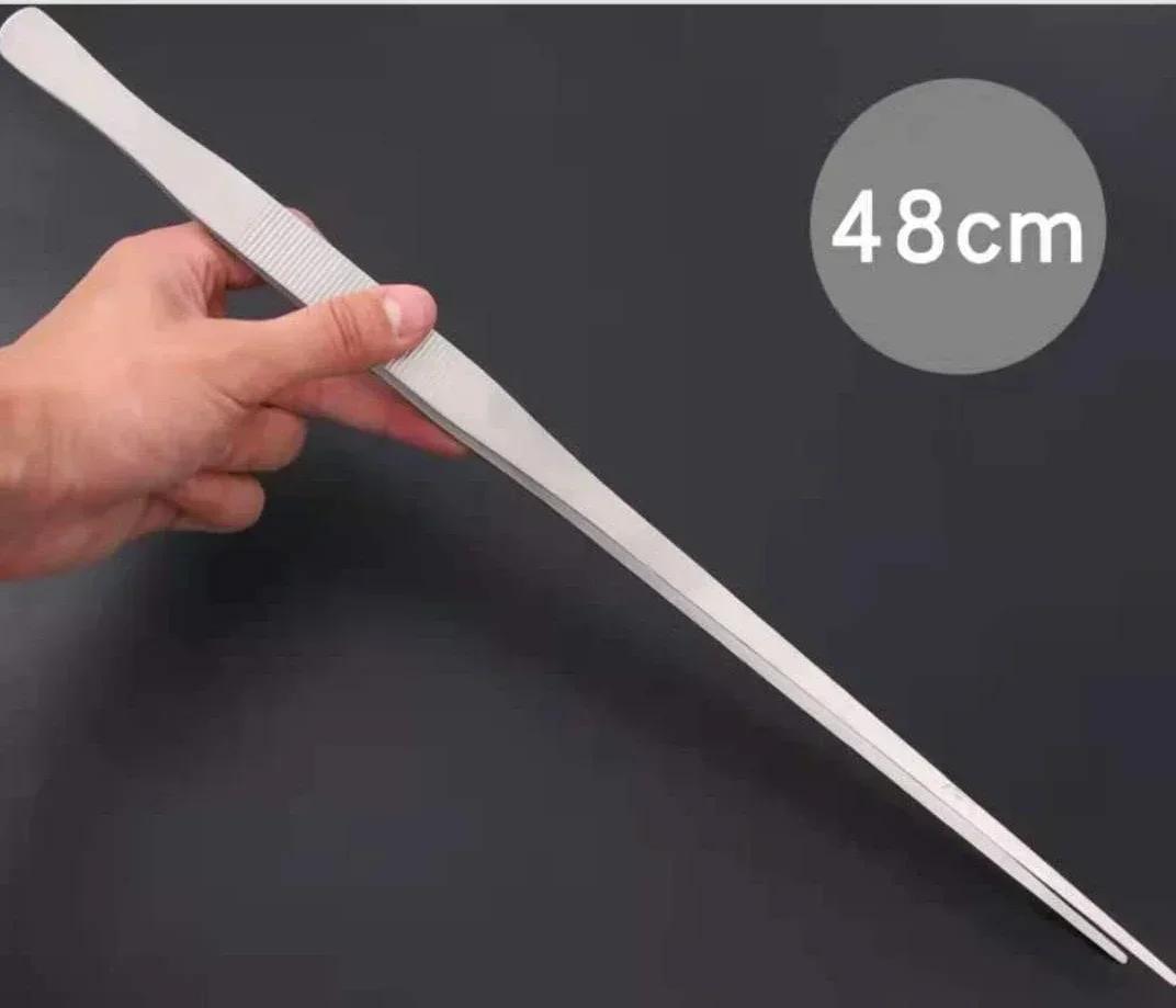 Pinças longas inoxidáveis multifuncionais, pinças antiderrapantes de cotovelo de aço, clipe de aquário, fórceps médicos, suprimentos para casa - Image 1