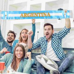 2 pçs fãs cachecol jogos de futebol bandeira nacional futebol malha cachecol presente os lenços cetim esportes nacionais - Image 4