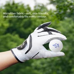 Luva de golfe para homens dedo cheio luva de golfe durável mão esquerda direita todos os climas luva de golfe antiderrapante flexível presente para golfista - Image 4