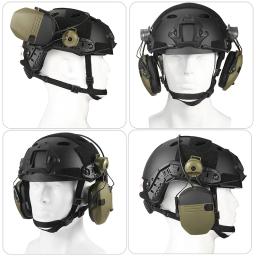 Tiro eletrônico Headset Capacete Montado Versão Caça Pickup e Redução de Ruído Tactical Headset Proteção Auditiva - Image 5
