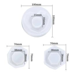Moldes poligonais de silicone para vaso suculento, vaso, molde de argila, artesanato DIY, 3 estilos, artes do formulário - Image 3