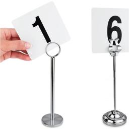 Cartões de número de marcador de mesa de plástico branco 1-100 números de mesa pretos em branco casamento restaurante bar para banquetes ou mesas de pôquer - Image 2