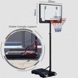 Suporte de basquete móvel para crianças e adultos, profissional, argola ajustável para esportes ao ar livre, cesta de aros - Image 5