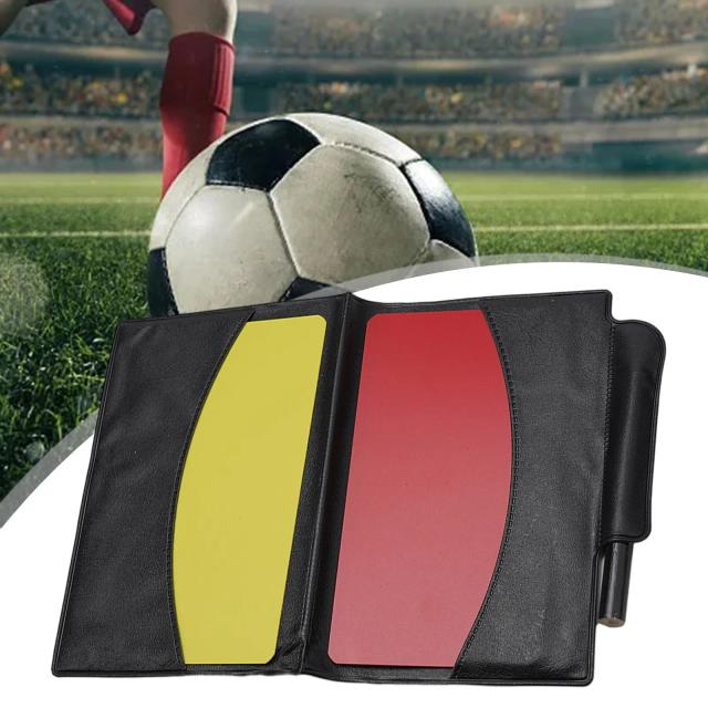 Kit de Arbitragem Compacto com Notas para Registro de Jogo, Cartões Vermelho e Amarelo, Ideal para Competições de Futebol, Basquete, Natação e Esqui - 11x8cm