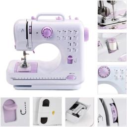 Máquina de costura portátil 505a, velocidades duplas, artesanato doméstico, overlock com 12 pontos, pedal de calcador para iniciantes - Image 6