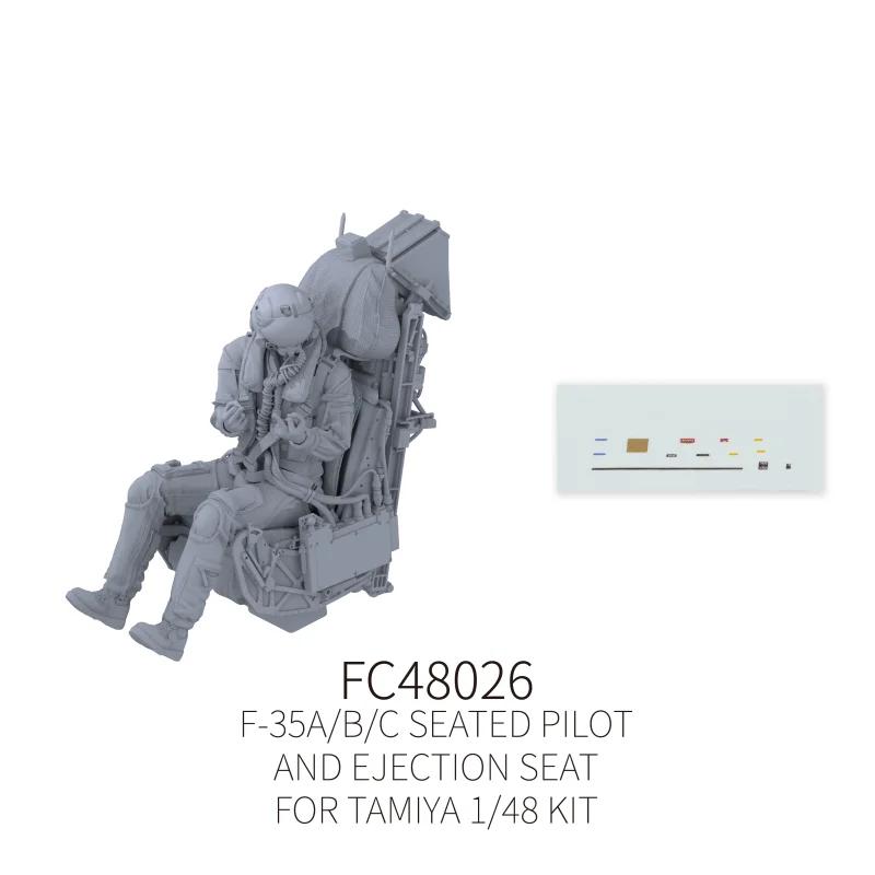 Impressão 3D Peças de Estátua Piloto Sentado, Kit Modelo Tamiya, DIY Hobby Acessórios, Galaxy FC48021-030, 1:48, F-35A, B, C - Image 1