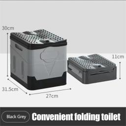 Portátil dobrável carro WC, Anti-Odor Caixa De Armazenamento, Assento de Emergência ao ar livre, Self-Driving Viagem, Camping, dobrável - Image 5