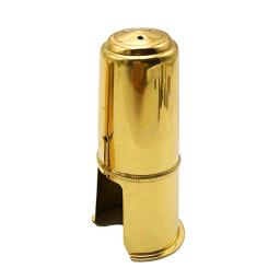 Alto Soprano Tenor Saxofone Metal boquilha Cap, Ouro chapeado protetor Cap, Latão instrumentos - Image 5