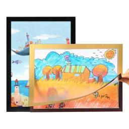 Moldura de arte magnética para crianças, moldura de pintura diamante, moldura de abertura frontal, exibição de imagens, pôster, foto, desenho, 2PCs - Image 2