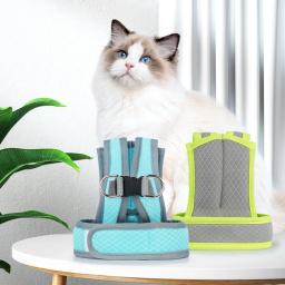 1 conjunto pet arreios trela ajustável anti-escape perto montagem gatos cinta de peito tração corda kit andando lead leash pet suprimentos - Image 6