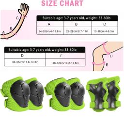 Conjunto de engrenagens protetoras para crianças, joelheiras e cotoveleiras com protetores de pulso, patinação, ciclismo, bicicleta, 3 em 1, 3 em 1 - Image 6