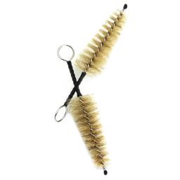 Bocal escova de limpeza para saxofone, sax, clarinete, trompete, flauta, acessórios, instrumento de sopro, marrom, natural mane, 2 pcs - Image 3